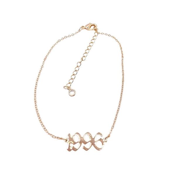 Gold 1996 Birth Year Bracelet - Picture 1 of 4